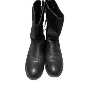 Vintage Shoe Company Black Leather Boots Women's Size 10 Made in USA